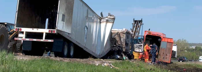 image of accident semi truck heavy duty